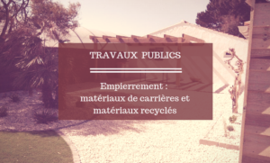 Image présentation empierrement matériaux de carrières et matériaux recyclés